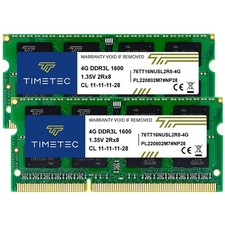 Timetec 8GB KIT(2x4GB) DDR3L / DDR3 1600MHz PC3L-12800 / PC3-12800 Non-ECC Unbuf picture