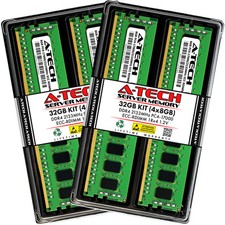 A-Tech 32GB 4x 8GB 1Rx4 PC4-17000R DDR4 2133 MHz ECC REG RDIMM Server Memory RAM picture