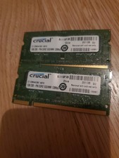Laptop Ram 2x1GB CRUCIAL CT12864AC667.K8F8 Ddr2 SODIMM PC2-5300 picture