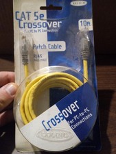Belkin Cat5e Crossover Patch Cable 10 Ft RJ45 Ethernet Network Internet Cord Yel picture