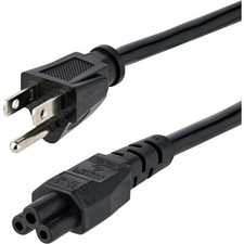 StarTech.com 10ft (3m) Laptop Power Cord, NEMA5-15P to C5 Mickey Mouse, 10A 1... picture