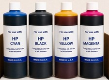 4x1000ml PREMIUM BULK INK REFILL FOR HP 15 23 41 45 78 PRINTER COLOR CARTRIDGES picture