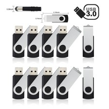 16/32/64/128GB USB 3.0 Flash Drive Swivel Memory Stick Thumb Drive Storage Lot picture