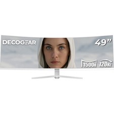 Deco Gear 49 Curved Ultrawide White Monitor; 3840x1080; 32:9; 144Hz; 1ms MPRT | picture