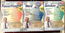 CD Video Professor Complete 3-CD Set Each: Quicken - Word - Power Point 💿💿💿 picture