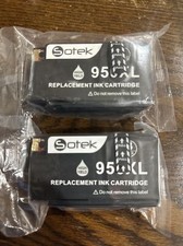 Sotek 950XL Black Replacement INK Cartridges Computer Printer NEW Lot of 2 picture
