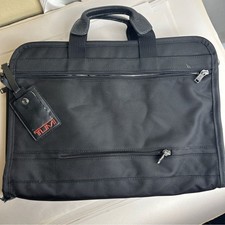 Tumi Black laptop case Durable light worn 17”x13” picture