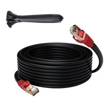 Cat 6E 7 Outdoor Ethernet Cable 60 FT,Adoreen 10Gbps 60FT, Black picture