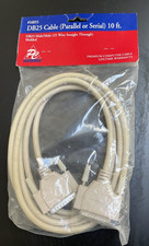 10 Ft DB25 M/M Serial Parallel Cable Vintage Unused picture