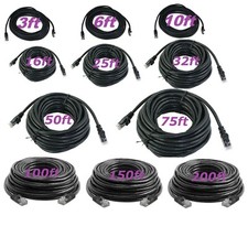 Cat5 CAT5e Rj45 Patch Cable Black Ethernet Lan Modem Ethernet LAN Network PC Lot picture