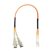 1FT LC to SC Fiber Optic Adapter Cable Multimode OM1 62.5/125 Duplex, LC Male to picture