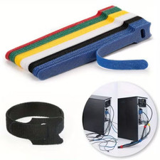 20pcs Cable Straps Wire Cord Hook Loop Ties Reusable Fastening Organizer Lot picture