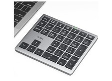 Wireless Number Pad For Laptop W/Bluetooth 5.0 2.4G Connection Black/Grey picture