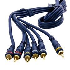12Ft Gold Plated 3 RCA Male to 3 RCA Male Cable Audio/Video Extension AV E119932 picture