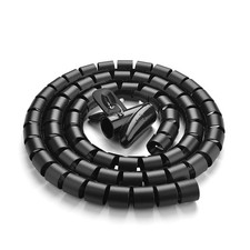 10FT Cable Management Sleeve - Flexible Zipper Cord Organizer, 1