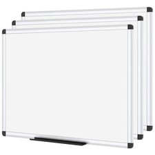 Magnetic Dry Erase White Board 24 x 18 Inches 3 Pack VIZ PRO picture