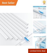 Elegant 128in Mini Cord Cover in White: Seamless Cable Hider for Home Aesthetics picture