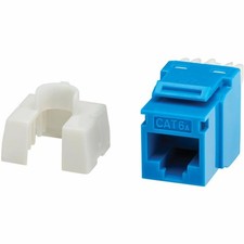 Tripp Lite Cat6a Keystone Jacks, RJ45 Ethernet, Blue, TAA - 25 Pack picture