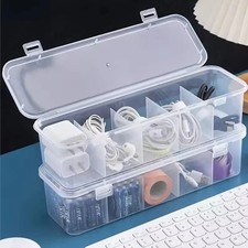 Transparent Cable Organizer Box Dustproof Storage Case Wire Charger Holder With picture