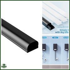 Yecaye 128in Mini Cord Hider, On-Wall Cord Cover, W0.5in H0.31in, Black picture