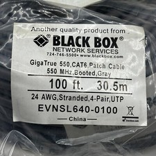 EVNSL640-0100 BLACK BOX 100FT GIGATRUE 550 CAT6 PATCH CABLE 🔔 picture
