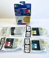 GENUINE BROTHER LC61CL & LC61BK INK CARTRIDGES CYAN MAGENTA YELLOW BLACK picture