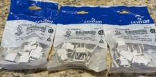 (3)- Leviton CAT 41084-BWB White QuickPort Insert PACKS. 30pcs. picture