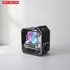 Mini Tower NAS Kit Raspberry Pi M.2 SATA SSD Expansion Board PWM RGB Fan Cooler picture