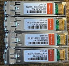 Lot of 4 Fiberstore SFPP-SR 10G SFP+ 850nm 300m Transceiver Arista Compatible picture