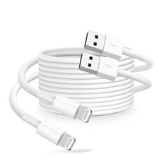 USB-A to Liightning Cable, 2-Pack 6FT (1.8M) White – Durable Fast 6 feet picture