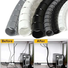 2M/1M Flexible Spiral Cable Wire Protector Cable Organizer Computer Cord Protect picture
