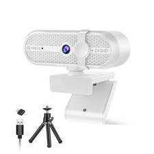 TOALLIN 2K QHD Webcam with Privacy Cover 5MP Wide Compatibility 90° FOV w/Tripod picture