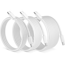 QZIIW USB C to C Cable, 3 Pack 240W Fast 3FT+6FT+10FT-240W, White picture