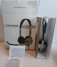 Koss CS100 Headphones with Microphone for Gamers Computers NOB See Pics/Desc picture