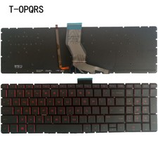 New HP Omen 15-AX000 15-AX100 15-AX200 15-AX033DX Keyboard Red Backlit US Black picture
