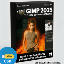 GIMP 3 (2025 Edition) Pro Graphic Design - Photo Editing Software Program on USB picture