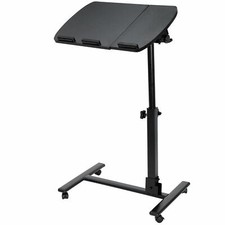 Rolling Laptop Desk Over Angle Height Adjustable Sofa Bed Notebook Table Stand picture