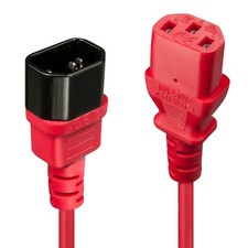 Lindy W128370741 828685 1M C14 To C13 Extension Cable, Red ~E~ picture