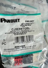 Panduit CJ5E88TBL Mini-Com® TX5E™ T Style UTP Jack Module, Black (Qty 10) picture