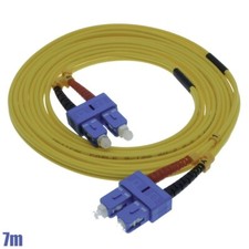 7M SC/UPC-SC/UPC Duplex Single Mode Fiber Optic Optical Patch Cable OFNR/LSZH picture