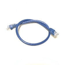 Blue 16 inch Ethernet Patch Cable RJ-45 to RJ-45 Universal Compatible Round Wire picture