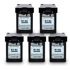 5PK 61XL refilled print cartridge black for HP Deskjet 3510 3511 3512 2540 2543 picture