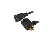 StarTech Piggyback Power Extension Cord - Nema 5-15P to 2x Nema 5-15R, 16 AWG, 1 picture