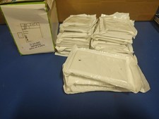 Leviton 88014 White 1-Gang Blank Plastic Standard Wallplate Cover Box Mount 25pc picture