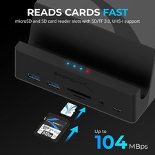 SABRENT USB-C Universal Laptop Docking Station, Dual Monitor Displaylink - picture