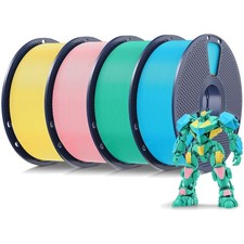 Sakura Pink+Lemon Yellow+Mint Green+Sky Blue PLA Filament picture
