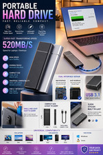 16TB Portable External Hard Drive USB 3.1 High Speed External SSD for PC & Mac picture