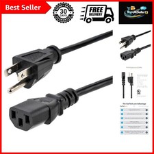 StarTech 10ft Computer Power Cord, 10A 125V, 18AWG, Black picture