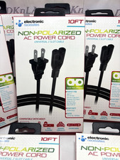 10ft Non-Polarized AC Power Cord Universal 2 Slot Cable - PS2, XBox One picture