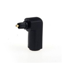 2Pcs Toslink Digital Optical Right Angle Audio Adapter 360 Degree Rotates PVC picture
